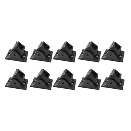 Baluster Screw Down Swivel Shoe with Set of Screws, Use with 1/2" Square Iron Balusters, TOUCAN, Set of 10 (Satin Black)