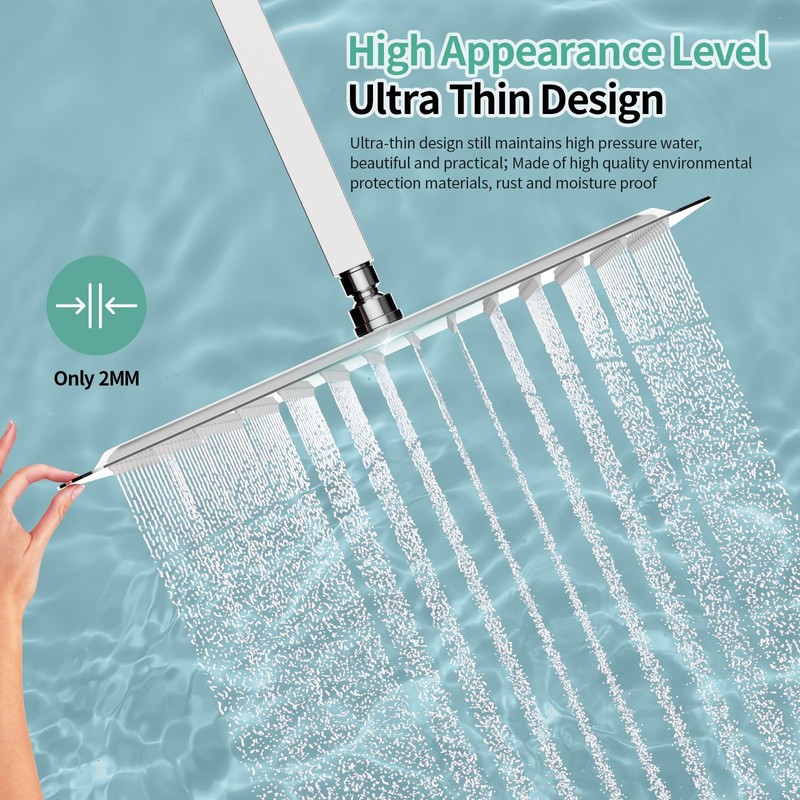 SR SUN RISE 16 Inch Rain Shower Head, High Pressure