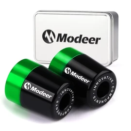 Modeer Handlebar Grip End for Kawasaki Ninja 250 300 400 650 1000 400R 250R 250SX 1000SX H2R ZX14R ZX10R ZX6R Z250 300 400 Z650 750 800 900 1000 Vulcan S 650 900 Motorcycle Accessories (Green)