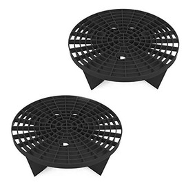 Young Wolf 2 Piece Car Wash Cleaning Kit Bucket Protector Plastic Car Wash Kit Washboard Insert Bucket Dirt Remover Fliter (Black, 23cm)