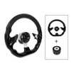 RASTP 12.7-Inch Black Boat Steering Wheel with 3/4-Inch Hub Adapter