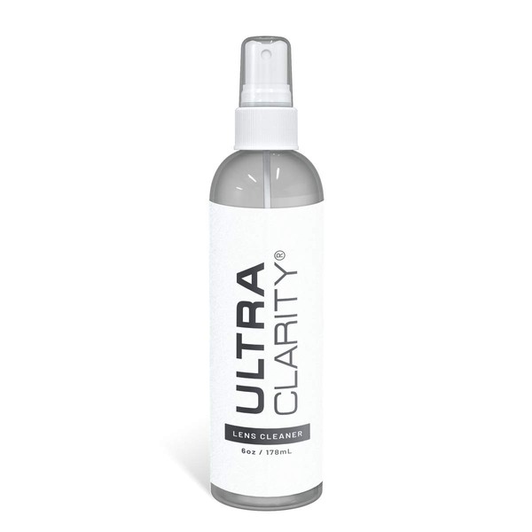 ULTRA CLARITY Eyeglass Lens Cleaning Spray 6 oz, Glasses, Phone & Electronic Screens, Optic Surfaces, Ideal Even on Coated Surfaces, Silicone-Free, Safe Professional Grade Formula