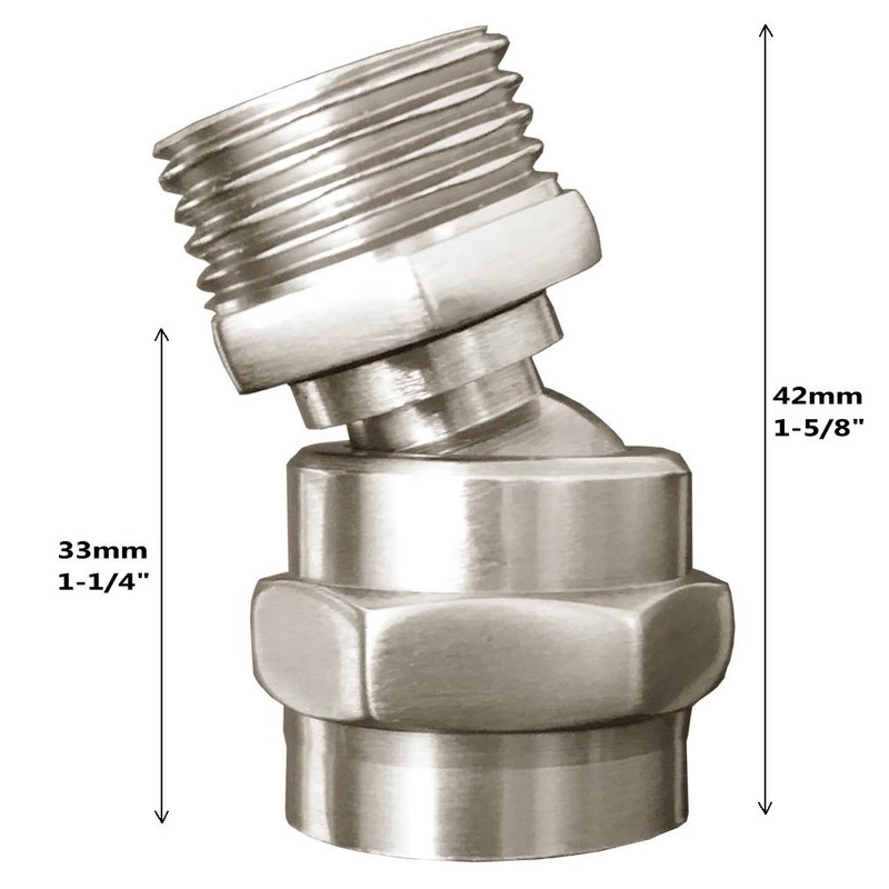Shower head Swivel adapter,ball joint povit for overhead/handheld shower head,shower