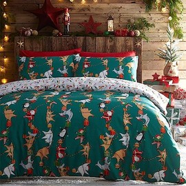 Furn. Santas Workshop Toddler Duvet Set, Green