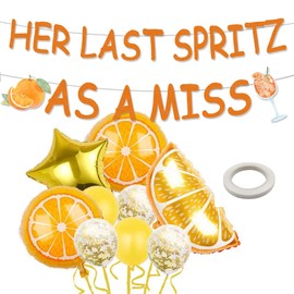 Her Last Spritz As A Miss Banner, Aperol Spritz Bridal Shower Party Decorations, Love at First Decorations for Bachelorette, Bridal Shower, Engagement Party Supplies