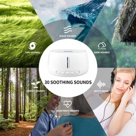 Sound Machine White Noise Machine with 30 Looping Natural Soothing Sounds