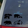 Bear Decal 4 Pack: Bear Mountain Silhouette, Momma Bear and