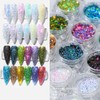 12 Boxes/Set Nail Powder 12 Colors, Nail Glitters Holographic Nail
