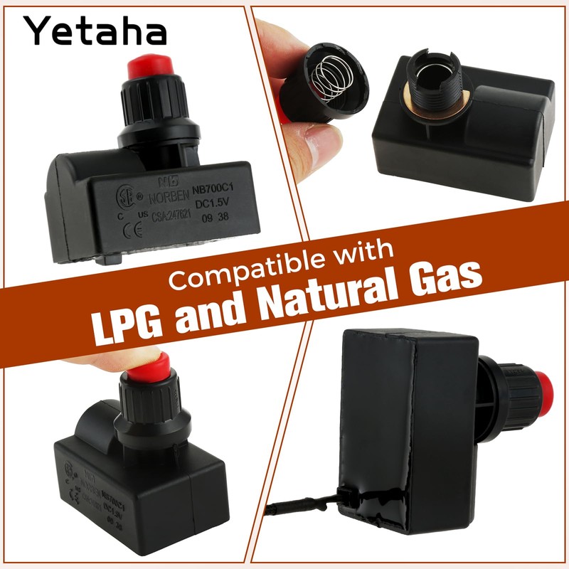 Yetaha Propane Electronic Pulse Gas Igniter Assembly with 400mm Electrode