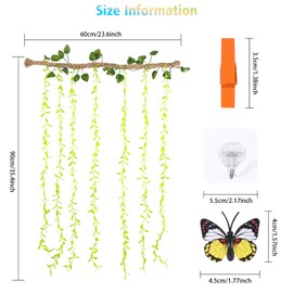 QXUJI Wall Hanging Photo Display with Artificial Leaves Vines