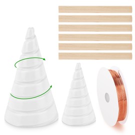 Owfeel Copper Coil for Gardening,16 Gauge Copper Wire with Fibonacci Coil Winding Jig for Electroculture Gardening,Electroculture Copper Gardening Antenna for Plants,Air Plant Holders(8.2 Feet /2.5m)