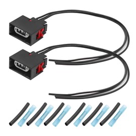 Vkinman 2Pcs 68065016AB Front Turn Signal Light Connector Plug Harness with Tube Replacement for Jeep Wrangler JK 2007 2008 2009 2010 2011 2012 2013 2014 2015 2016 2017 2018