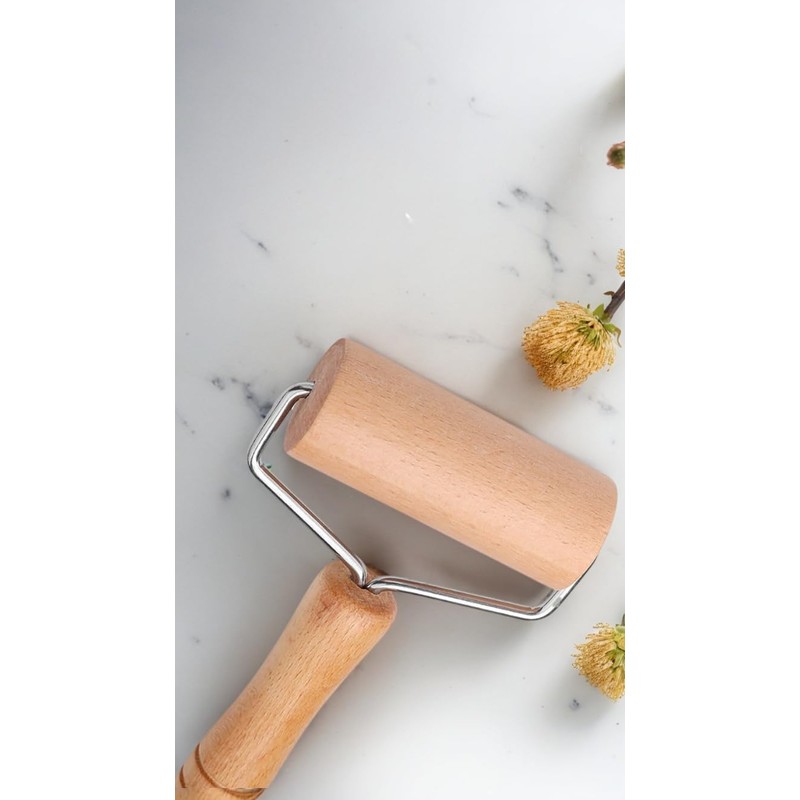 Honwor Wooden Dough Roller Set for Home Baking - Non-Stick