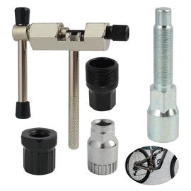 Riybyds Pack of 4 Bicycle Repair Tool, Chain Repair Tool, Crankshaft Puller, Chain Disassembler, Centrifugal Mass Removal Device, Suitable for Various Bicycle Types