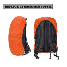 1 Pack Reflective Backpack Rain Cover, Waterproof Rain Cover Backpack, Reflective Rain Cover Backpack Made of Polyester, Waterproof Backpack Cover for Outdoor, Hiking, Riding, Climbing