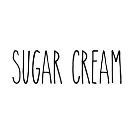 Sugar Cream Vinyl Sticker - Farmhouse Style Skinny Font - Kitchen Decor - 4 inch Tall Set - Die Cut Decal - Light Brown