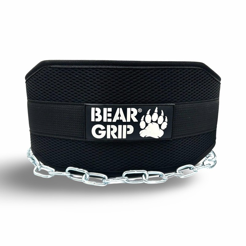 BEAR GRIP -Weighted Dip & Pull up Belt for Strength