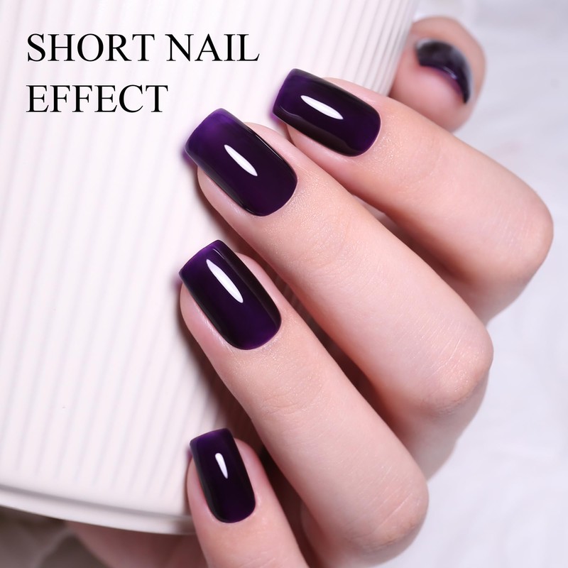 10ml Dark Purple Gel Nail Polish Soak Off UV LED