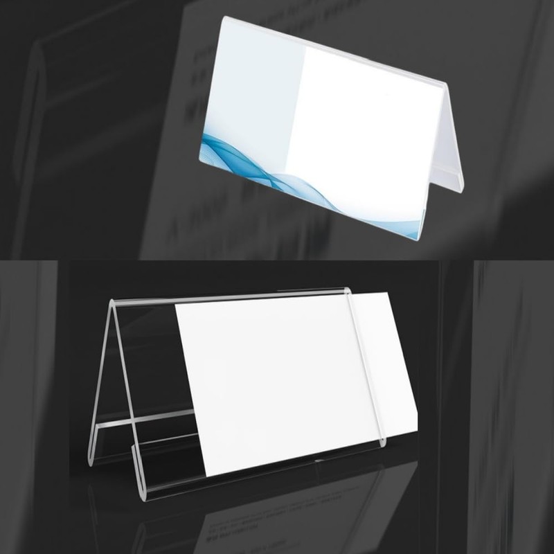 Acrylic 10 Pack Table Name Badges 9x6cm Clear Acrylic Label