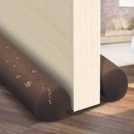 Efoxcity Waterproof Twin Door Draft Stopper Adjustable Size 30" to 36" Weather Stripping Noise Blocker Window Breeze Blocker (Coffee-Plus)