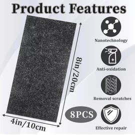 JOOTUEPO 8 Piece Nano Sparkle Cloth for Car Scratches, Multifunction Nanosparkle Cloth Nanosparkle, Remove Surface Scratches and Stains/Restore Shiny Car Paint