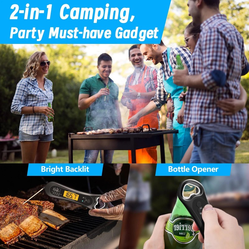 Biison Ultra Fast Digital Thermometer with Bottle Opener IP66 Waterproof