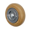 Modern Living Round Wireless Doorbell in Honey and Brushed Nickel