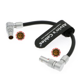 Alvin’s Cables Power Cable for DJI RS2 RS3 Rotatable 2 Pin Male Right Angle to 2 Pin Male for Tilta Float Gimbal Support System 15cm/5.9inches