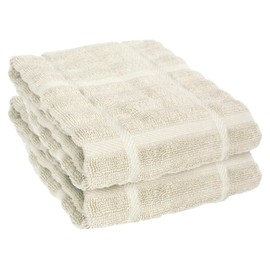 All-Clad Solid Kitchen Towels: Highly Absorbent, Super Soft Long Lasting - 100% Cotton, 17"x30" Tea Towels for Cleaning & Drying Dishes, Pans, Glassware, or Countertops, (2-Pack), Almond