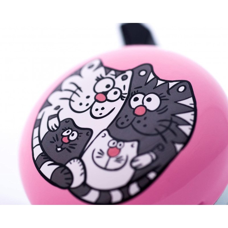 Liix Bicycle Bell Design Bell, Meow - Pink, db21