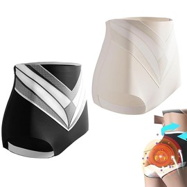 LEEWENYAN Titanium Fibre Tourmaline Shorts, Black+white, XL