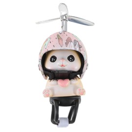 PRETYZOOM Bike Accessories Bike Bell Handlebars Mount Cat Doll with Propeller Helmet- Decoration Accessories Fixie Bike Accessories