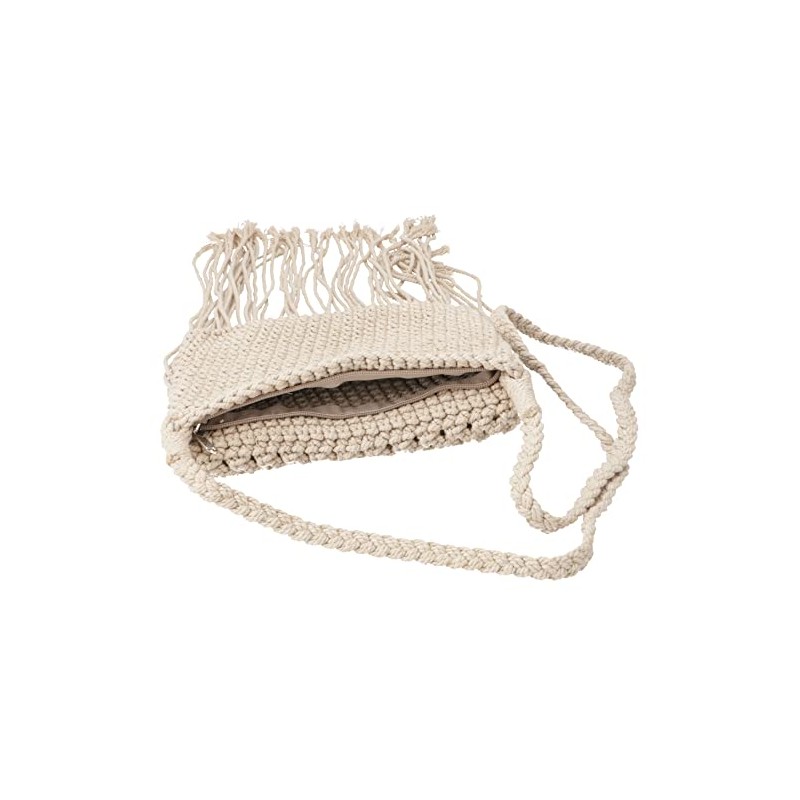 GURU SHOP Macrame Shoulder Bag, Round Shoulder Bag, Model 1,