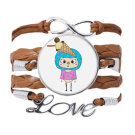 MCJS Food Icecream Ice Sweet Summer Cool UU Bracelet Love Chain Rope Ornament Wristband