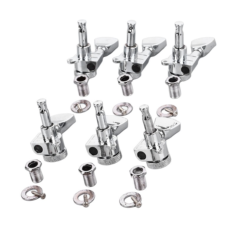 6PCS Guitar Locking Tuners Triangular Head String Tuning Key Pegs