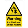 Warning Arc flash and shock hazard - Portrait 200 x