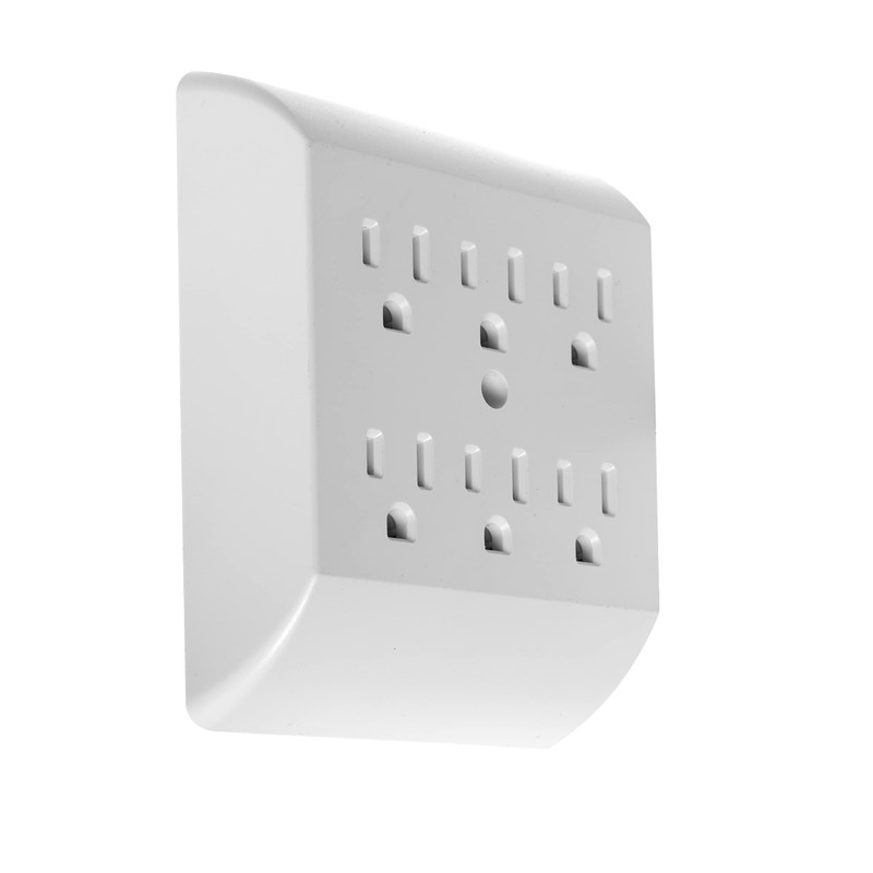 Projectpak 6 Outlet Wall Tap Extender Turns 2 Grounded Outlets