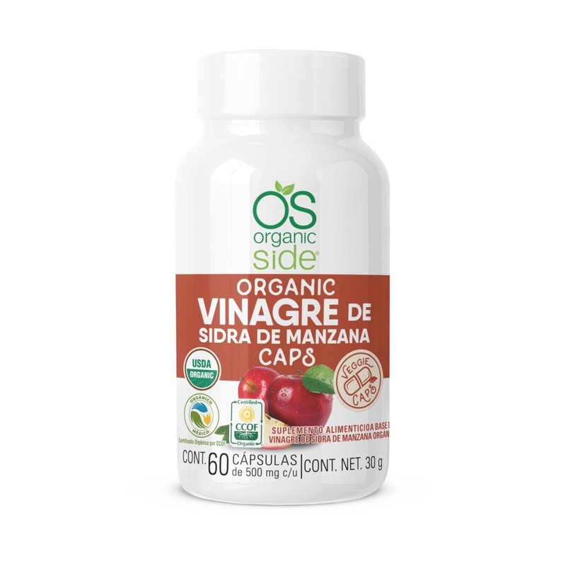 VINAGRE DE MANZANA 60 CÁPSULAS ORGÁNICO - USDA