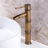 Retro Bronze Bathroom Sink Mixer Tap Hot Cold Water Single