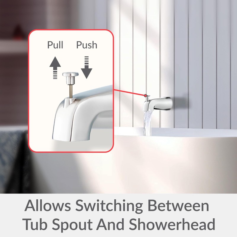Proplus 101017 Bathtub Spout with Diverter Repair Kit in Chrome