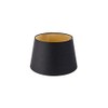 QAZQA Modern Cotton Lampshade Black 32I25I18 with Gold I Brass