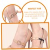 Minkissy 3pairs Adjustable Ankle Straps for High Heels Non- Shoe