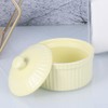Ciieeo Ceramic Pudding Bowl with Lid Heat Resistant Baking Bowl