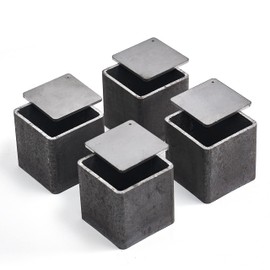 4 Pack 2"x2"x2" Upright Can For Canister Damascus Steel Tubes Stock Blanks Knife Making Forging,The Perfect Knife Making Steel Accessories for Professional Use and Hobbyist Use