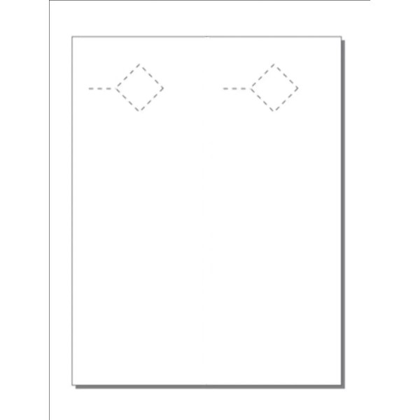 Zapco Door Hangers w Diamond-Shaped Holes, 2-UP on 8.5" x