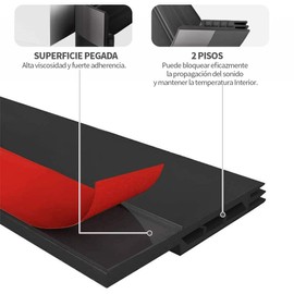 2PCS Guardapolvo y Protector para Puerta de 3 Capas - Guardapolvo para Puerta Burlete Cubre polvo para Puerta Tira de Sellado Atrapa y Cubre del Polvo para Aislamiento Acústico Viento Polvo Insectos