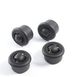 Lokatall Office Chair Castors, 4 Pack Glide Castors for Office Chair Wheel Replacement Silent Caster for Furniture Plastic Swivel Castor Wheels Universal Rolling Chair Wheels, 50mm Diameter (Black)