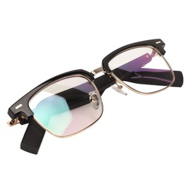 Intelligent Glasses, Wireless BT5.0 Sunglasses for Music Calls, Built-in Microphone, Open Speaker, IP67 Waterproof Intelligent Sunglasses with Touch Control for Driving, Riding, Travel, black