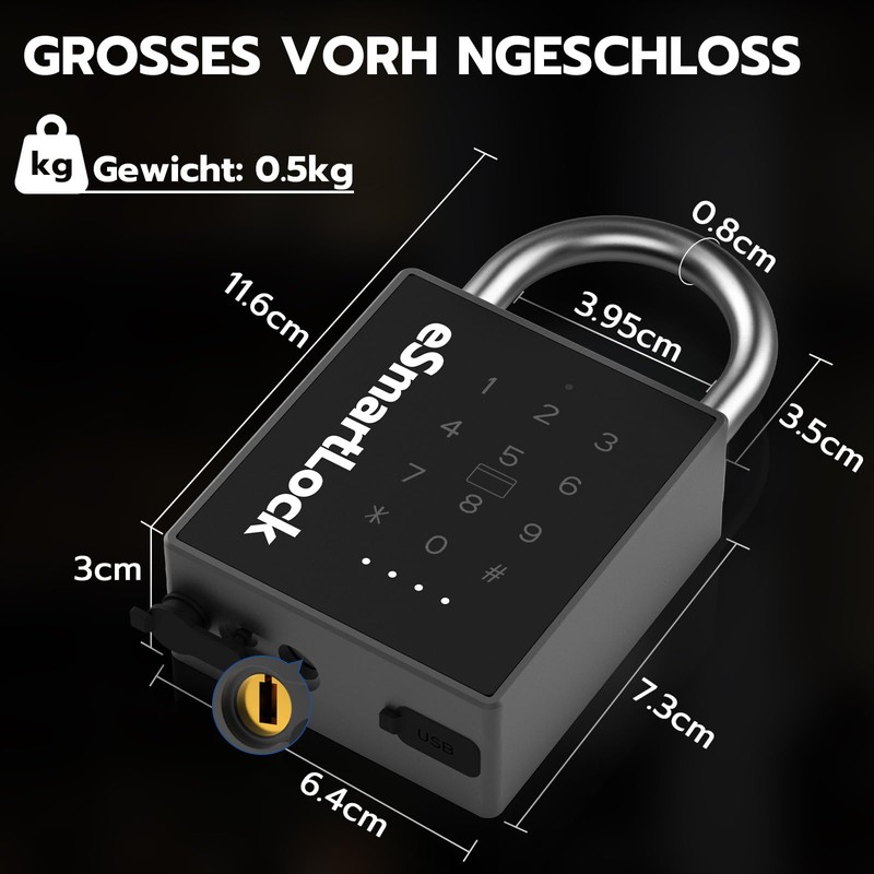 Padlocks with Keys, Password Padlock with Card Through, Waterproof for