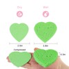 HUAXIN BIOTECHNOLOGY 50-Count Heart Shape Compressed Facial Sponges,100% Natural Cellulose